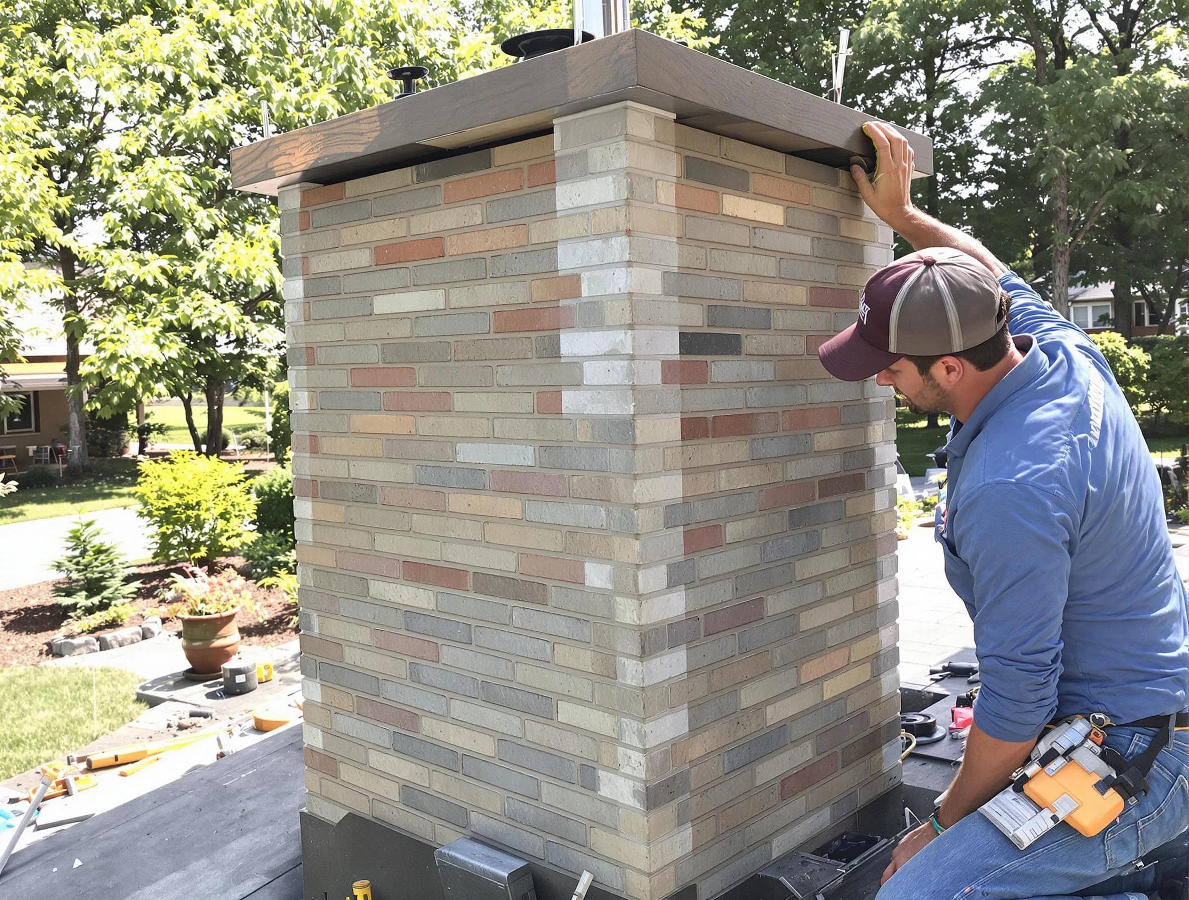 Alabaster Chimney Sweep completing a modern chimney remodel in Alabaster, AL