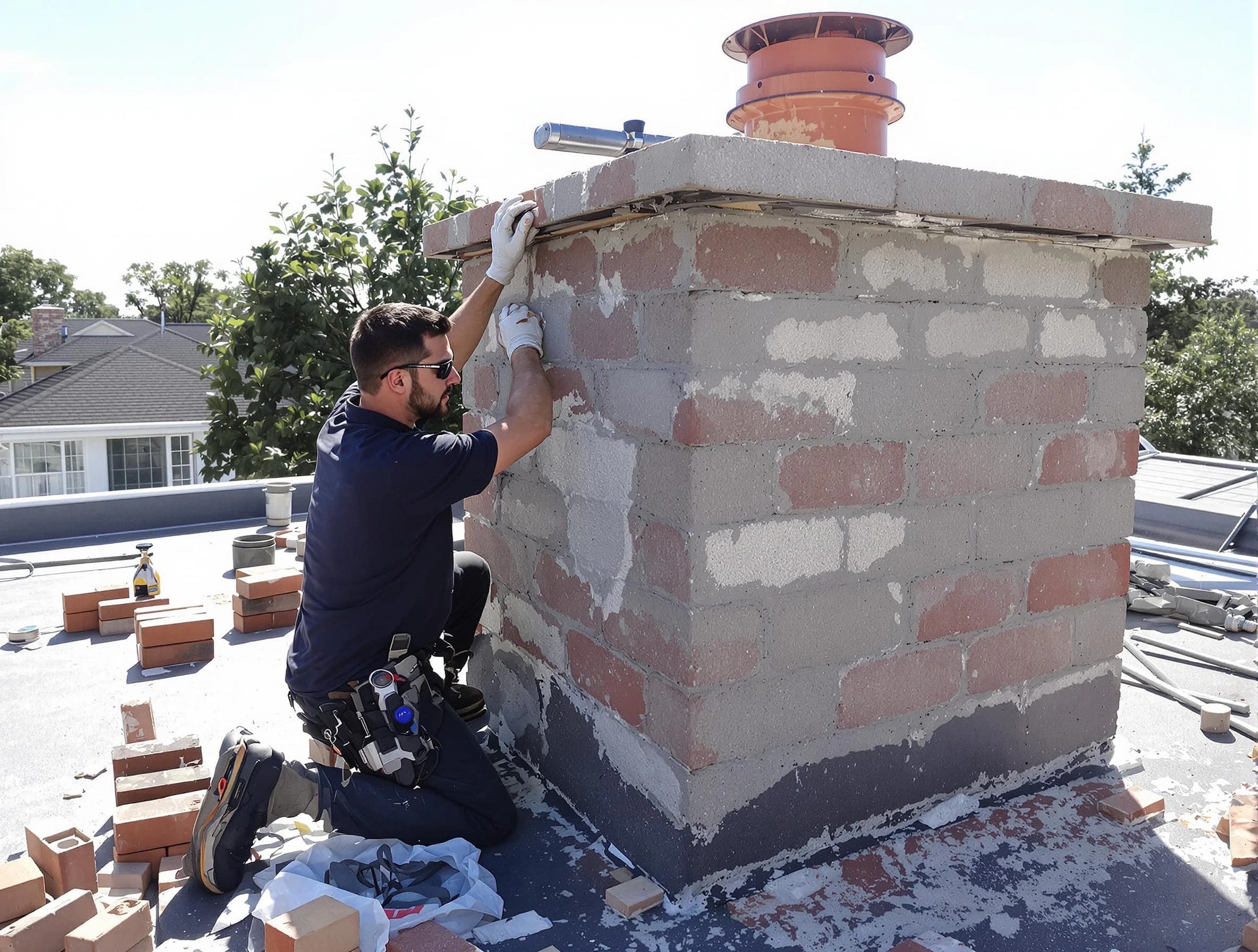 Advanced chimney repair process by Alabaster Chimney Sweep in Alabaster, AL