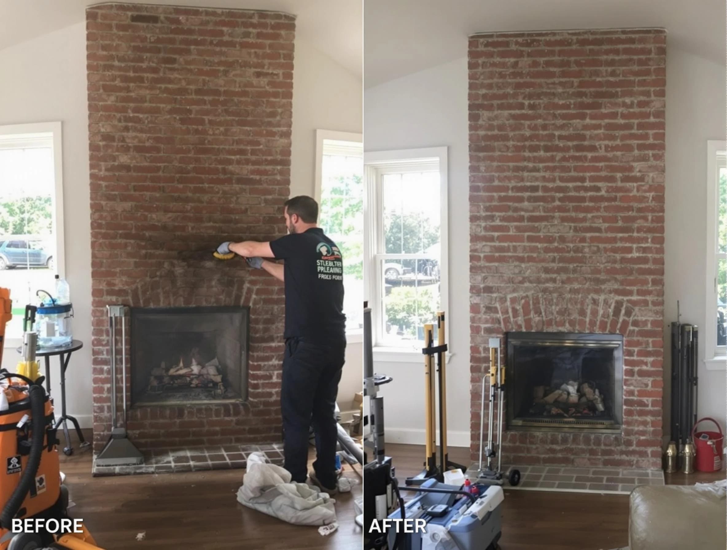 Finished chimney sweeping service by Alabaster Chimney Sweep in Alabaster, AL