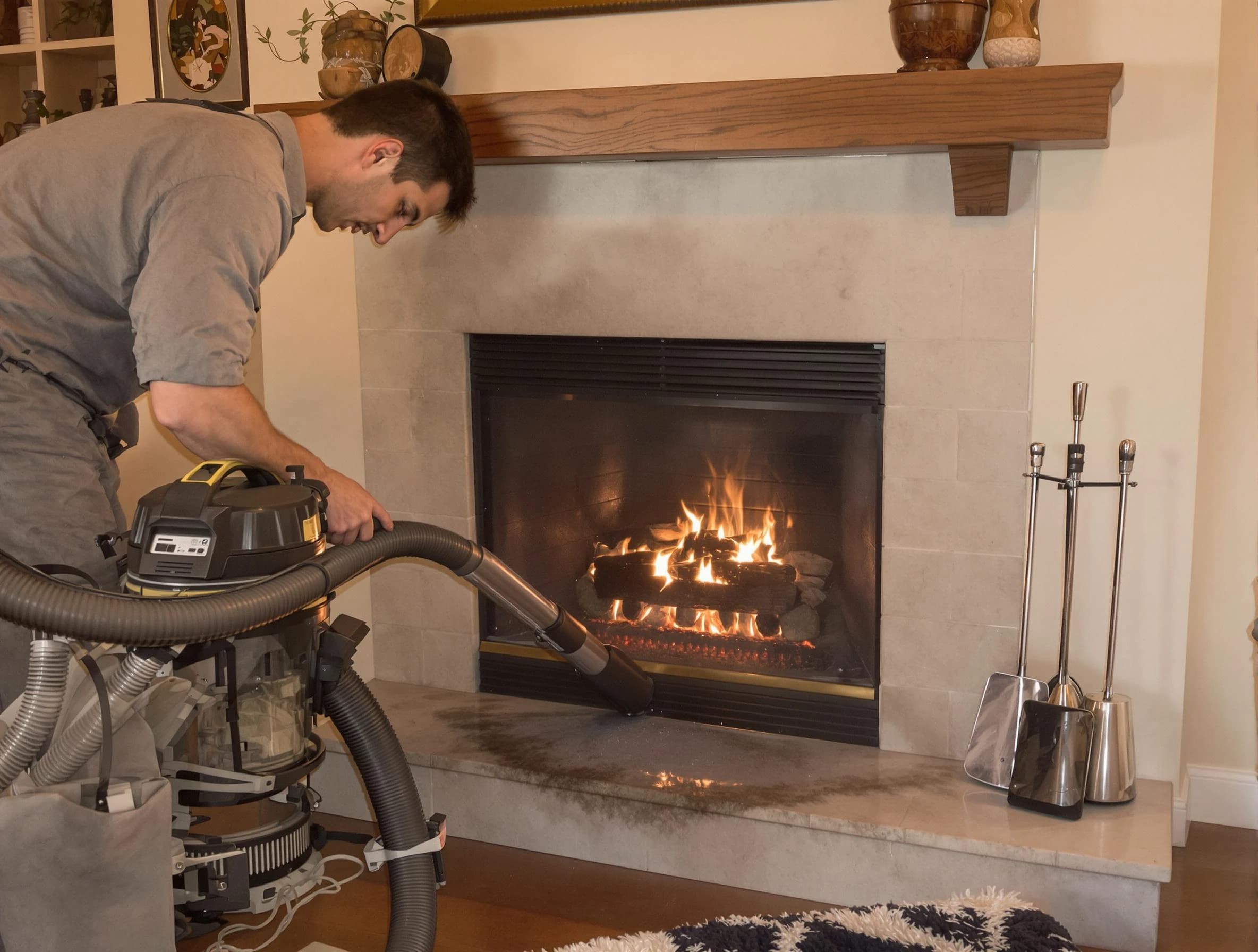 Routine fireplace upkeep by Alabaster Chimney Sweep in Alabaster, AL