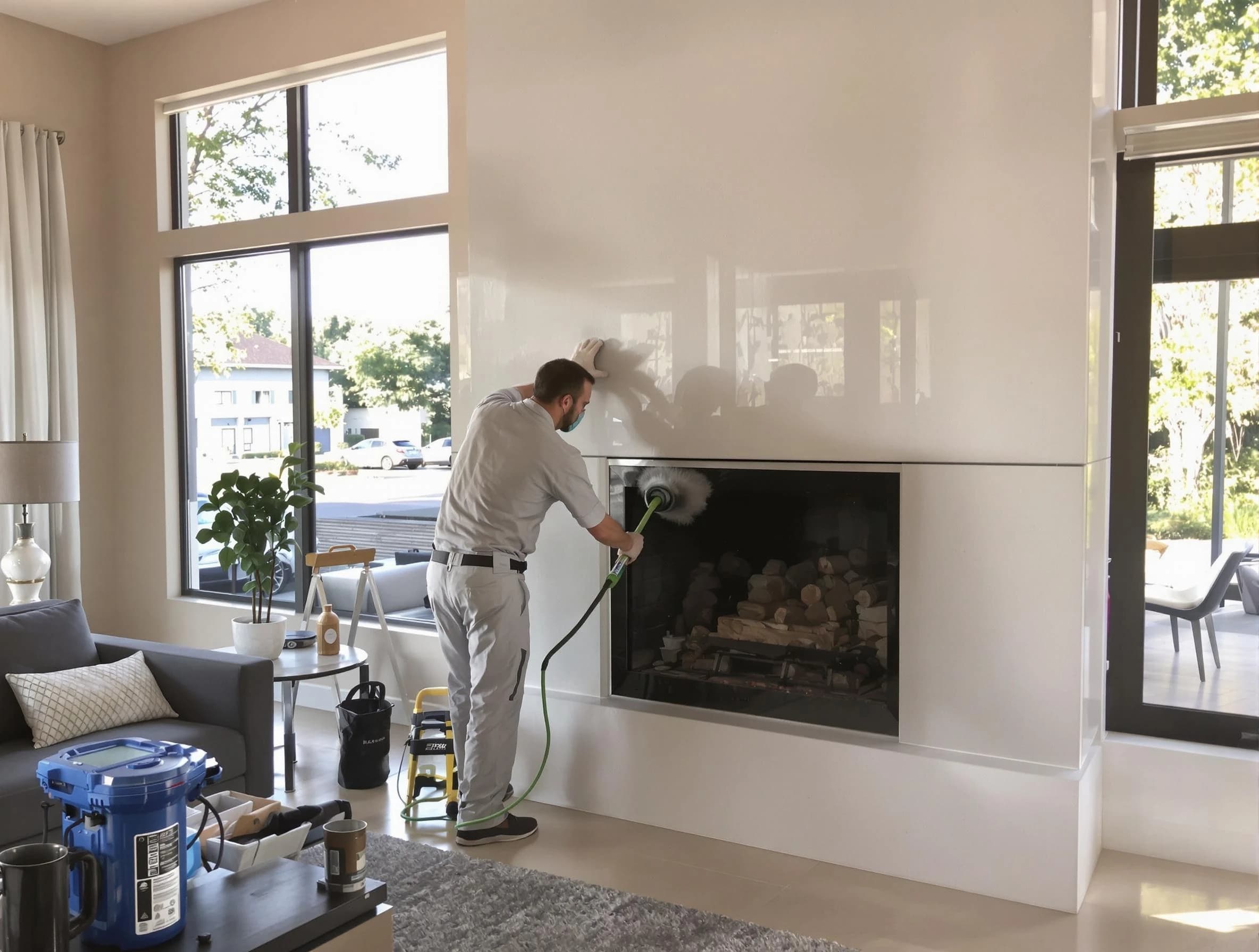 Alabaster Chimney Sweep performing thorough soot removal in Alabaster, AL