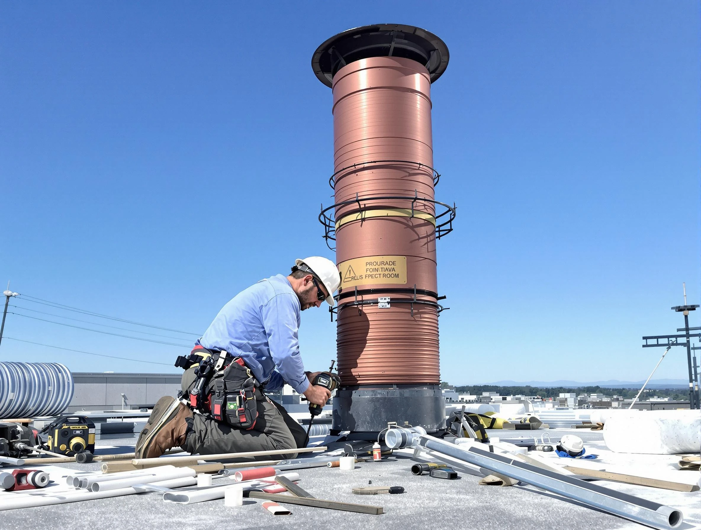 Installed chimney liner by Alabaster Chimney Sweep in Alabaster, AL