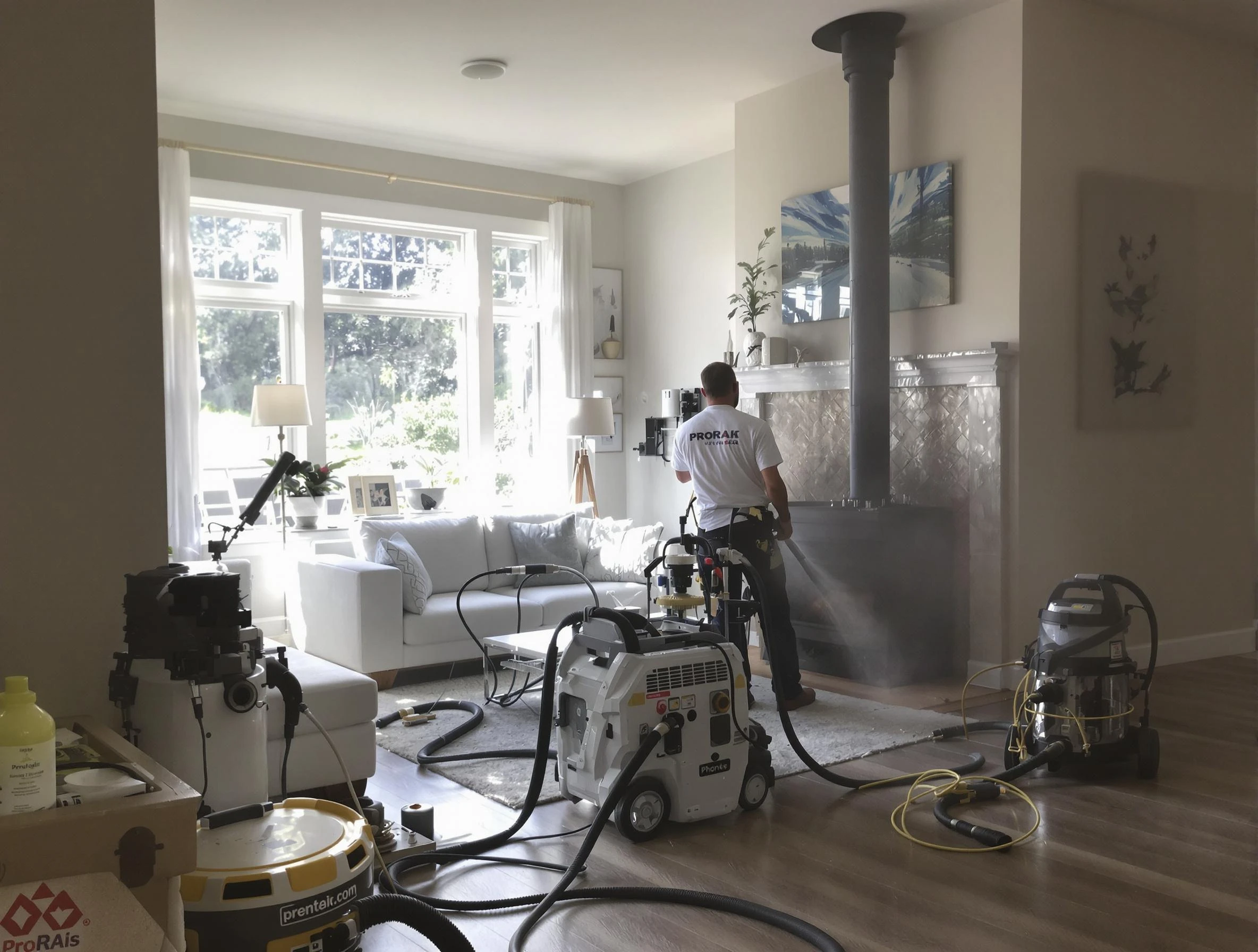 Soot removal service by Alabaster Chimney Sweep for a fireplace in Alabaster, AL